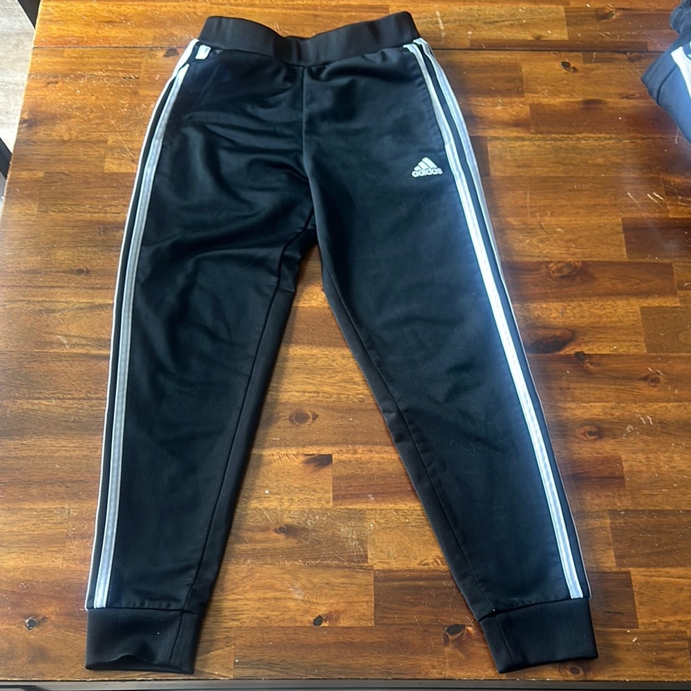 Adidas Black Sweatpants with Elastic Cuffs